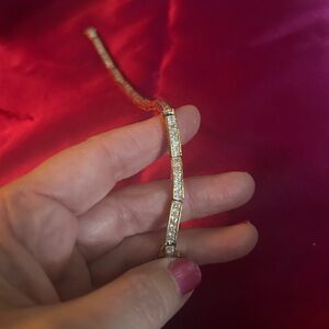 Gold Plated Tennis Bracelet. With Gift Box